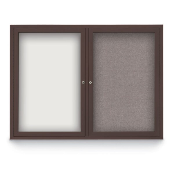United Visual Products Corkboard, Cobalt/Satin, 36" x 36" UV403-SATIN-COBACC - main